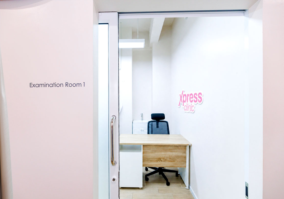 Examination room at Xpress Clinic